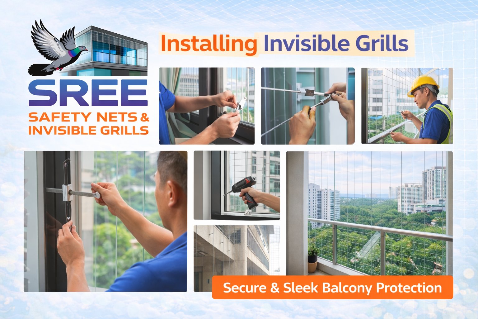 Installing Invisible Grills Vijayawada